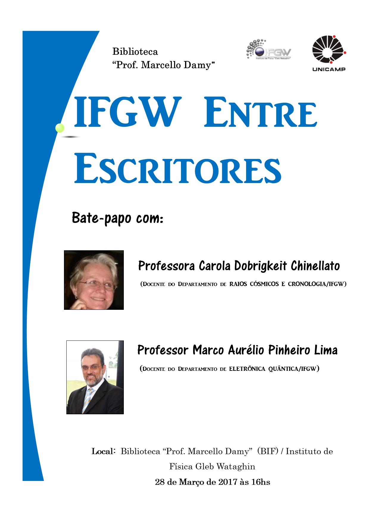 IFGW entre Escritores - Março