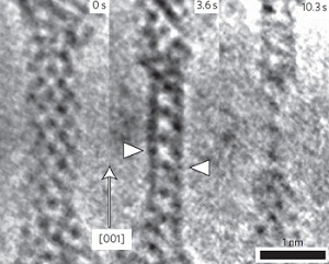Imagens nanotubo de átomos de prata