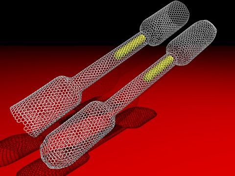 Nano-oscilador composto por nanotubos de carbono de diferentes diâmetros