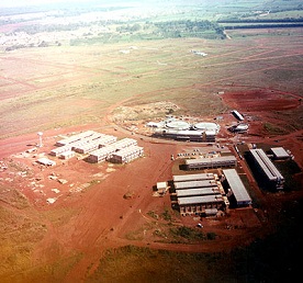 Vista aérea parcial do campus de Barão Geraldo nos anos 1970