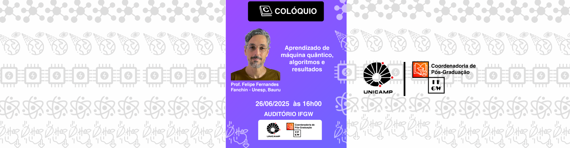 Colóquio da Pós-Graduação com o Prof. Dr. Felipe Fernandes Fanchini!