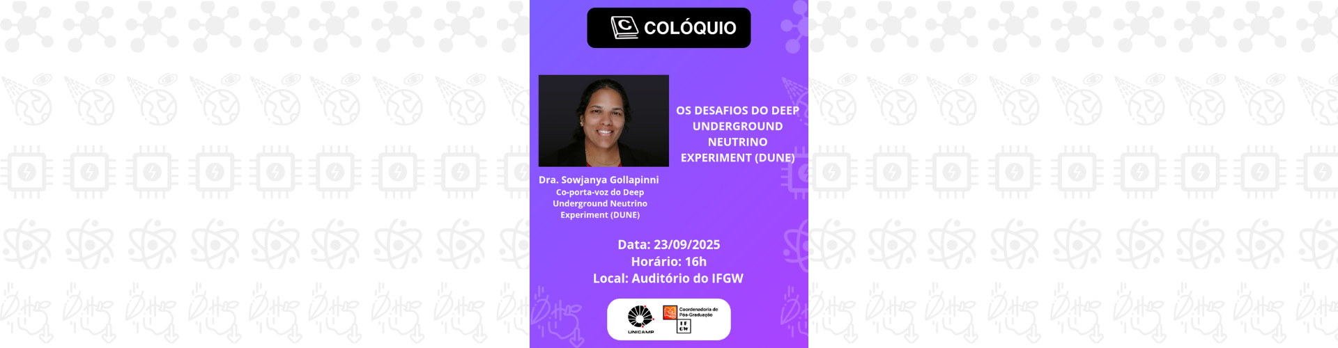 Colóquio extraordinário com a Dra. Sowjanya Gollapinni