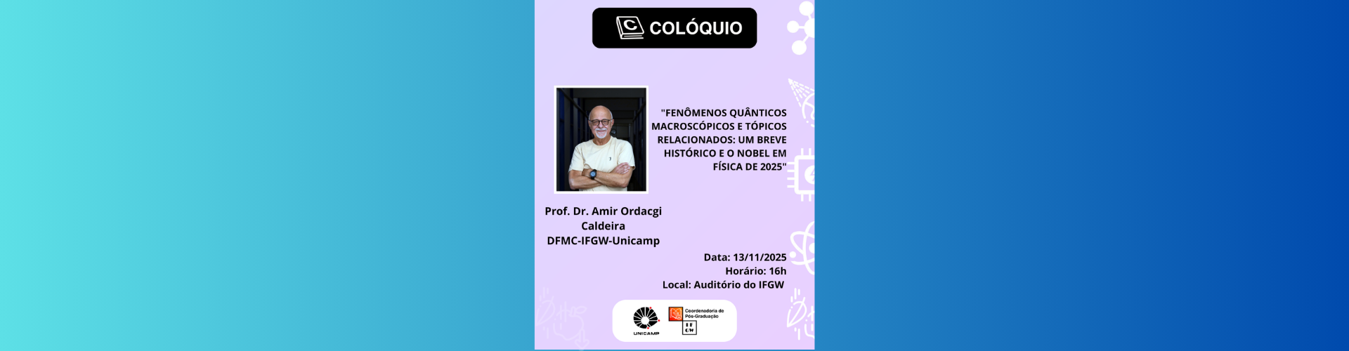 Colóquio imperdível! Participe!