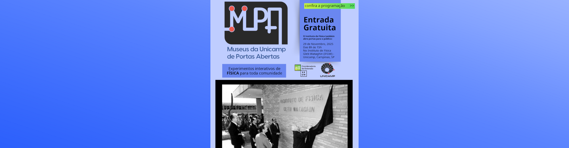 Confira a programação!