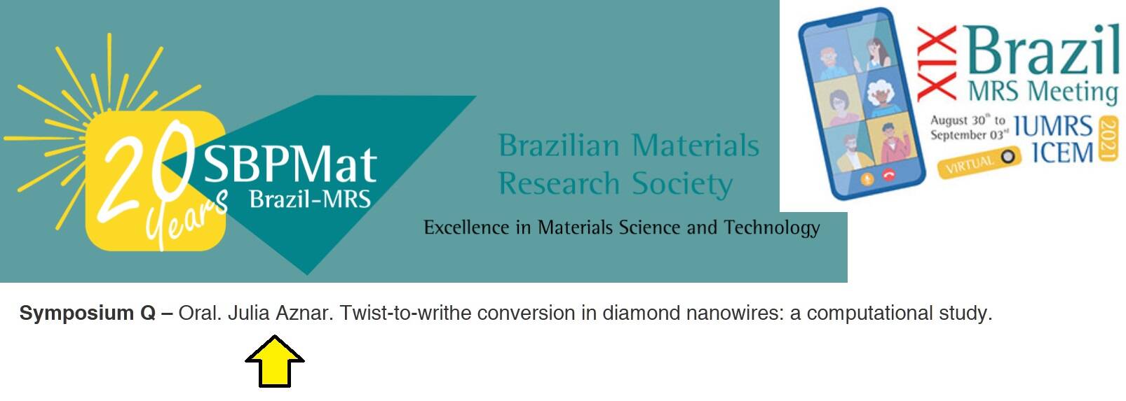 Aluna de graduação do IFGW é agraciada com o Bernhard Gross Award da Sociedade Brasileira de Pesquisa em Materiais